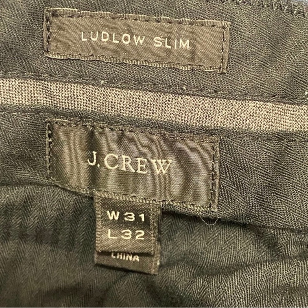 J.Crew Ludlow Slim Navy Blue Cotton Seersucker Pants Men's Size 31 x 32 Like New - Picture 5 of 5